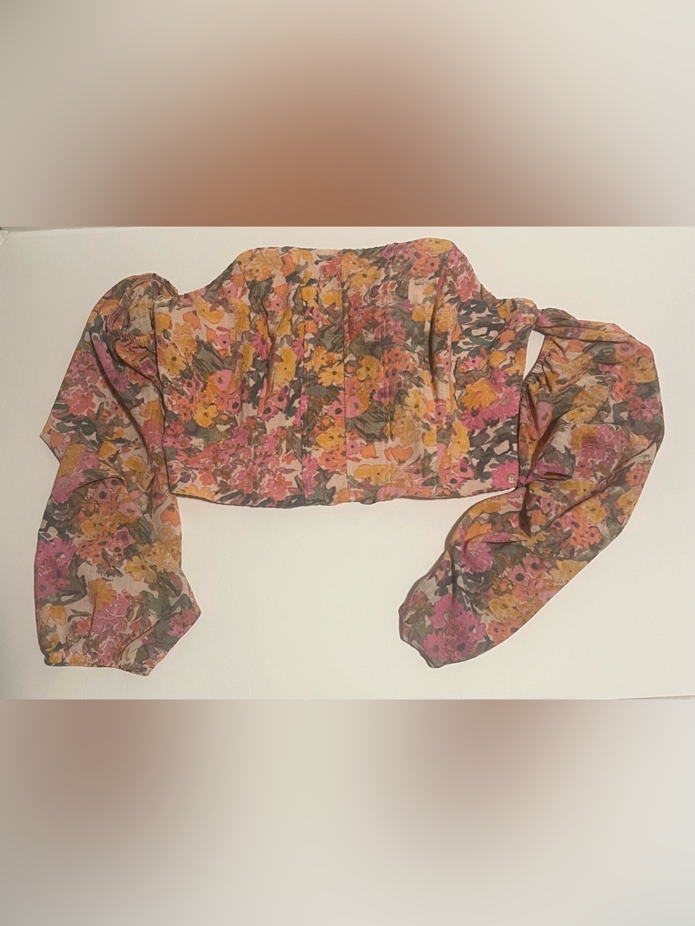 wild fable Floral Tie-Back Camisole - Pink, Yellow & Green